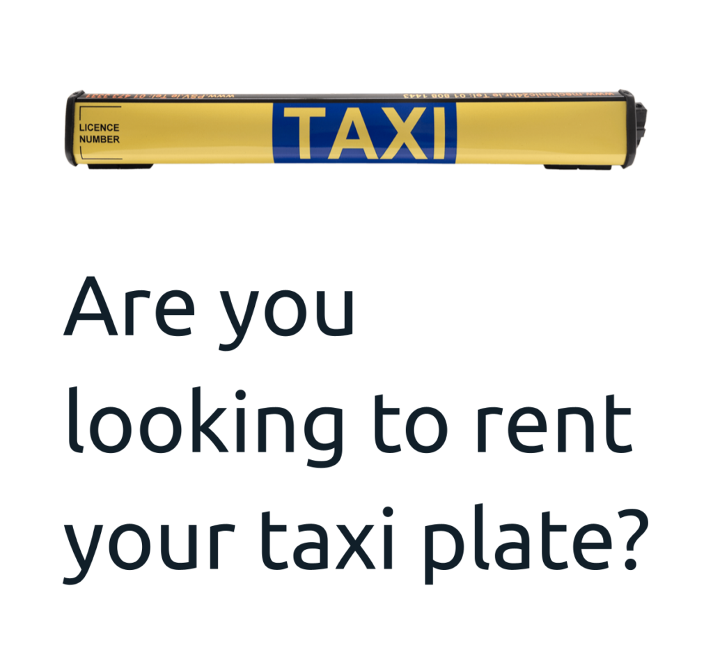 Renting your taxi plate in Ireland get €2000 a year