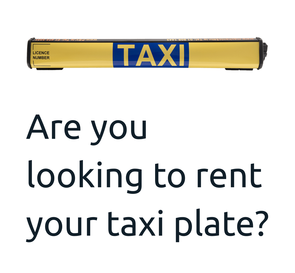 Renting a taxi plate