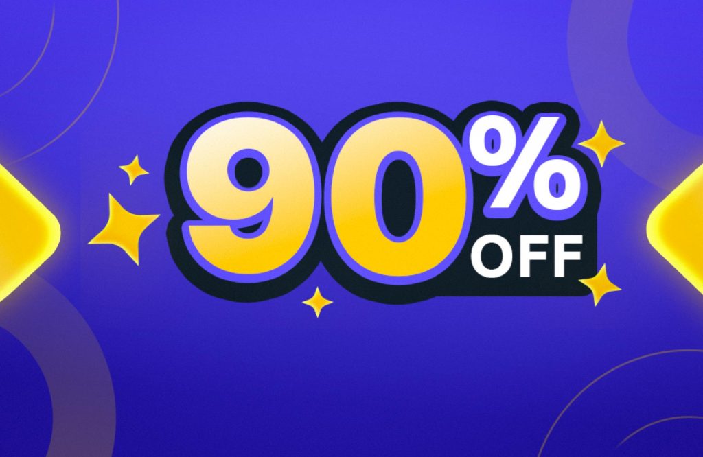 90% OFF